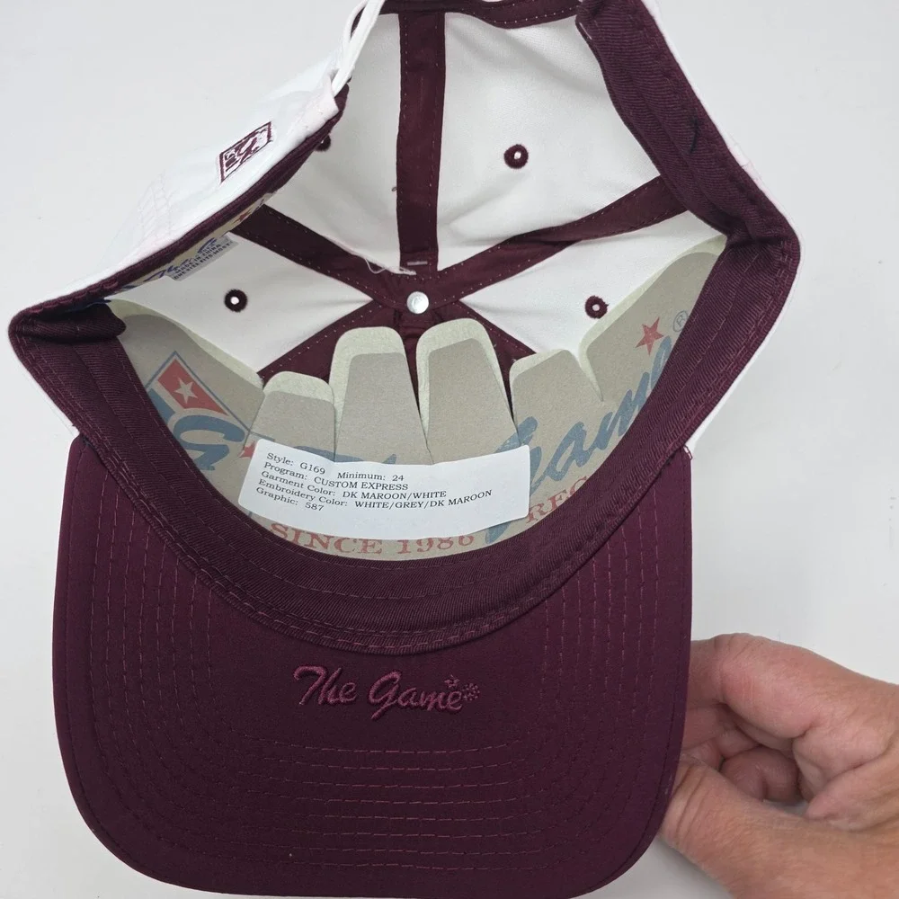 The Game Mississippi State Bulldogs Women OS Maroon White Baseball Cap Hat NWT